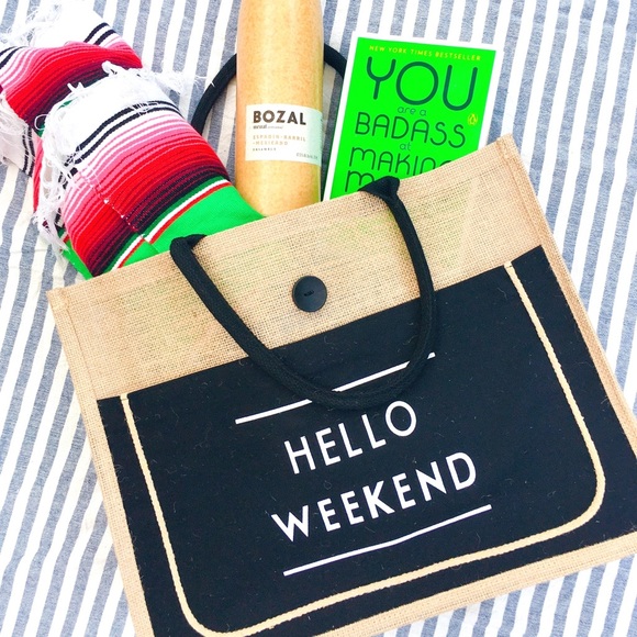 ✨Hello Weekend Large Tote Bag✨ - Picture 2 of 5